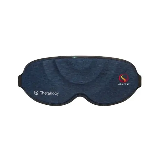 Therabody SleepMask Blue  Improves sleep quality Lightweight and portable for use anywhere 3 adjustable sleep-enhancing vibration patterns Connect via Bluetooth to the Therabody app  Personalise with a thermal print in full colour and a sleeve